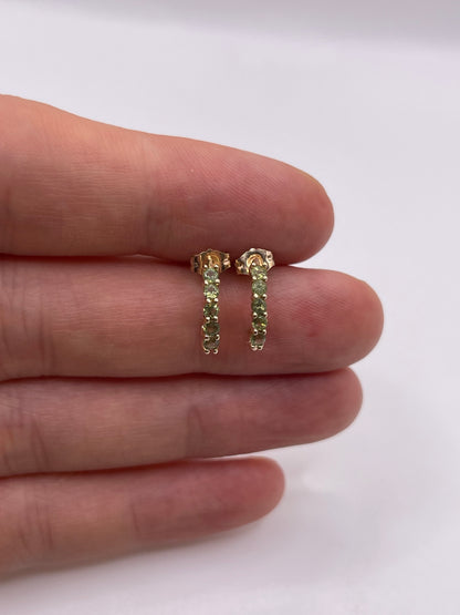 9ct gold quartz earrings