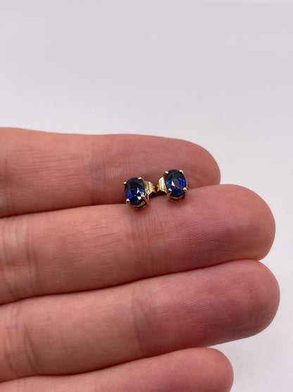 9ct gold kyanite earrings