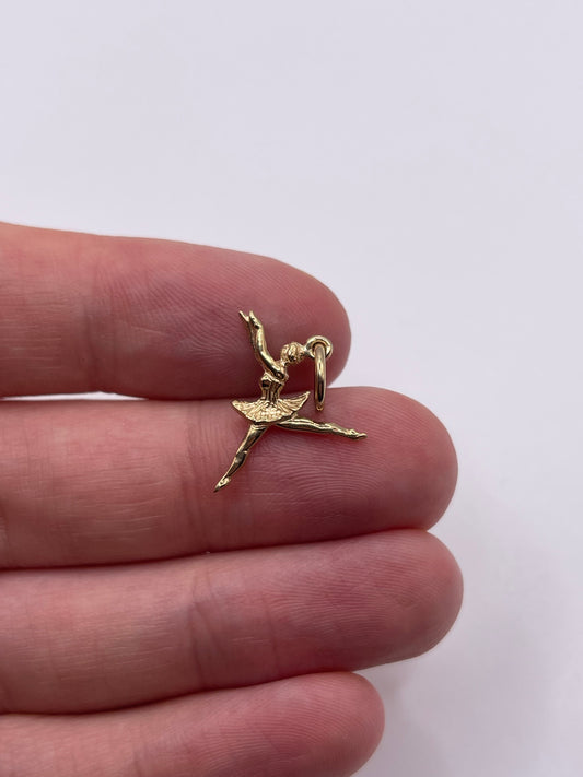 9ct gold ballerina charm