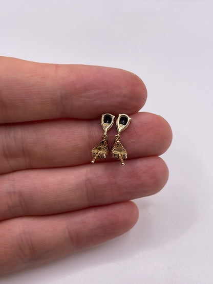 9ct gold sapphire earrings