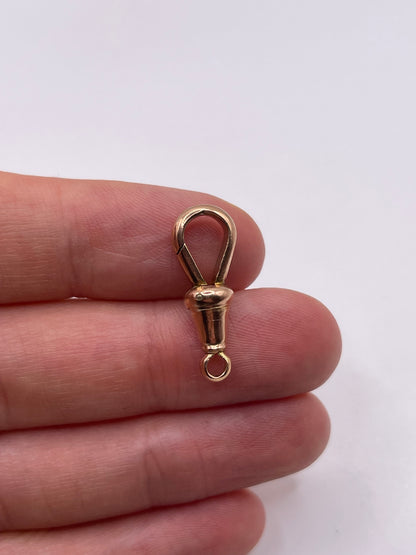 9ct rose gold dog clip E