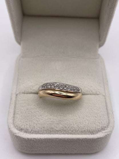 9ct gold diamond cluster ring