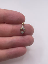 Load image into Gallery viewer, 9ct gold blue topaz and diamond pendant
