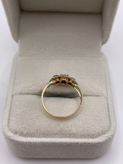 9ct gold garnet ring