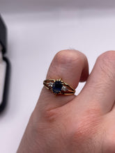 Load image into Gallery viewer, 14ct gold sapphire and diamond ring
