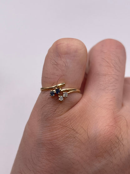 9ct gold sapphire and diamond ring
