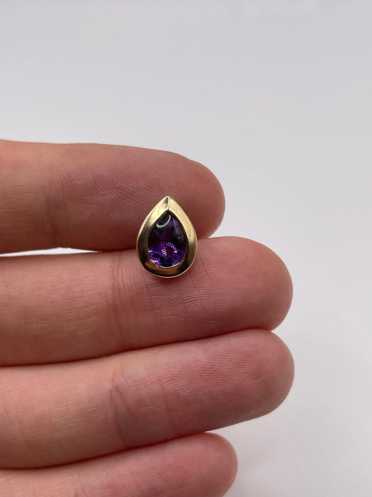 9ct gold amethyst pendant
