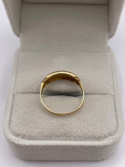 Antique 15ct gold coral and pearl ring