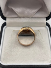 Load image into Gallery viewer, Antique 9ct rose gold bloodstone signet ring
