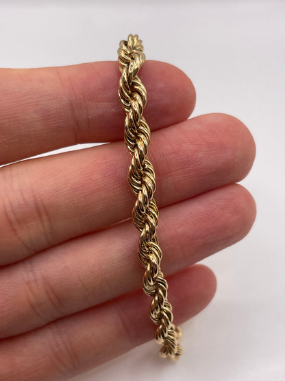 9ct gold rope bracelet