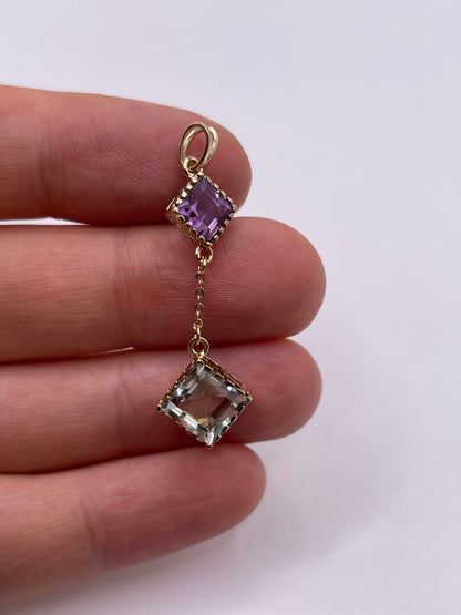 9ct gold amethyst pendant
