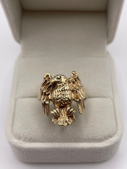 9ct gold eagle ring