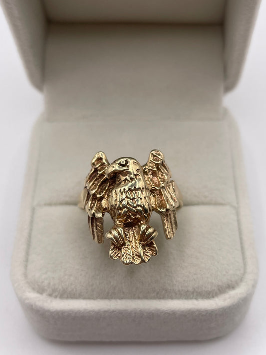 9ct gold eagle ring