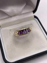 Load image into Gallery viewer, 9ct gold amethyst ring
