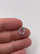 Load image into Gallery viewer, 9ct white gold diamond initial O pendant
