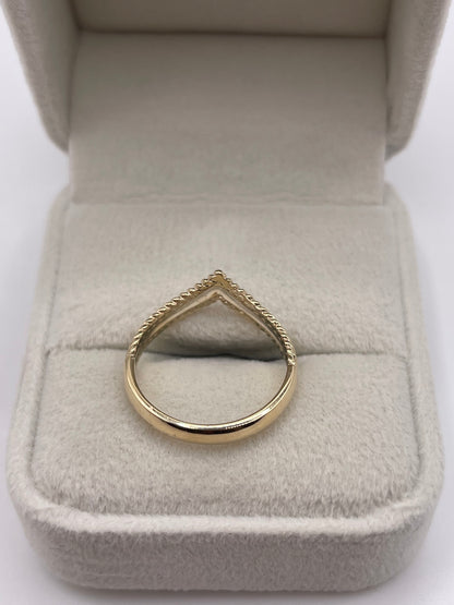 9ct gold wishbone ring