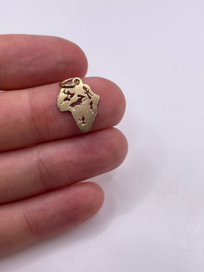 9ct gold Africa charm