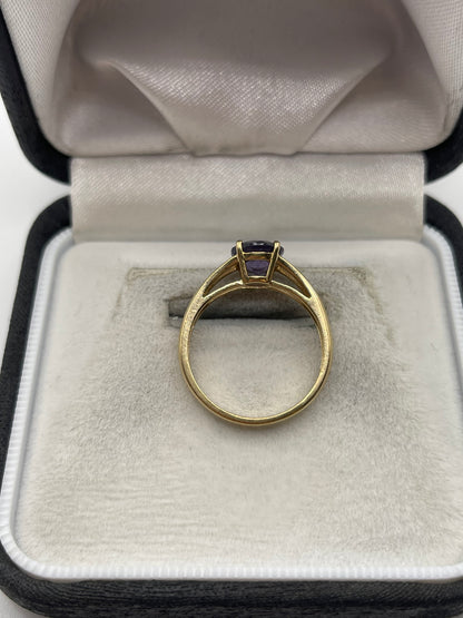 9ct gold blueberry quartz ring
