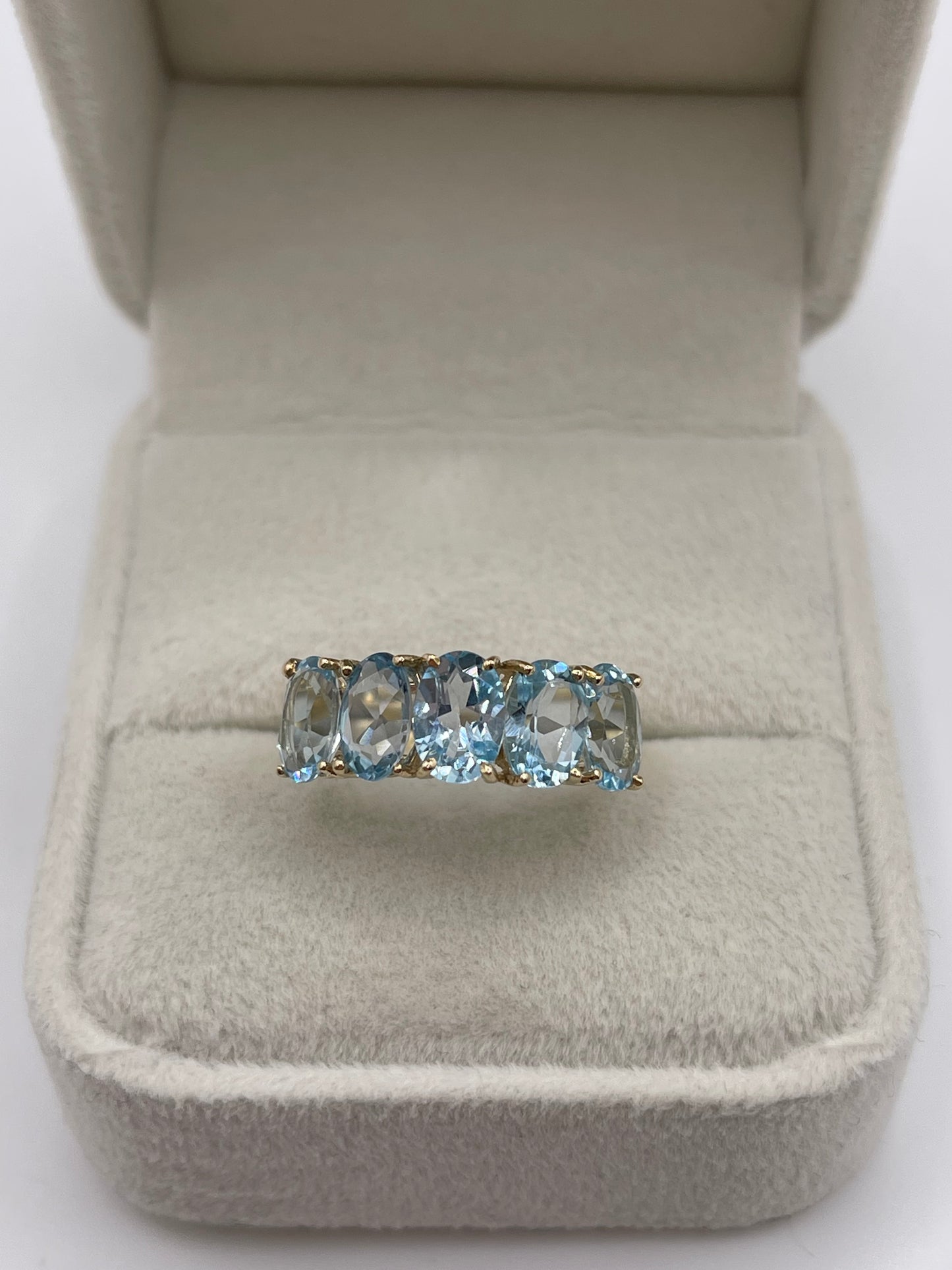 9ct gold blue topaz ring
