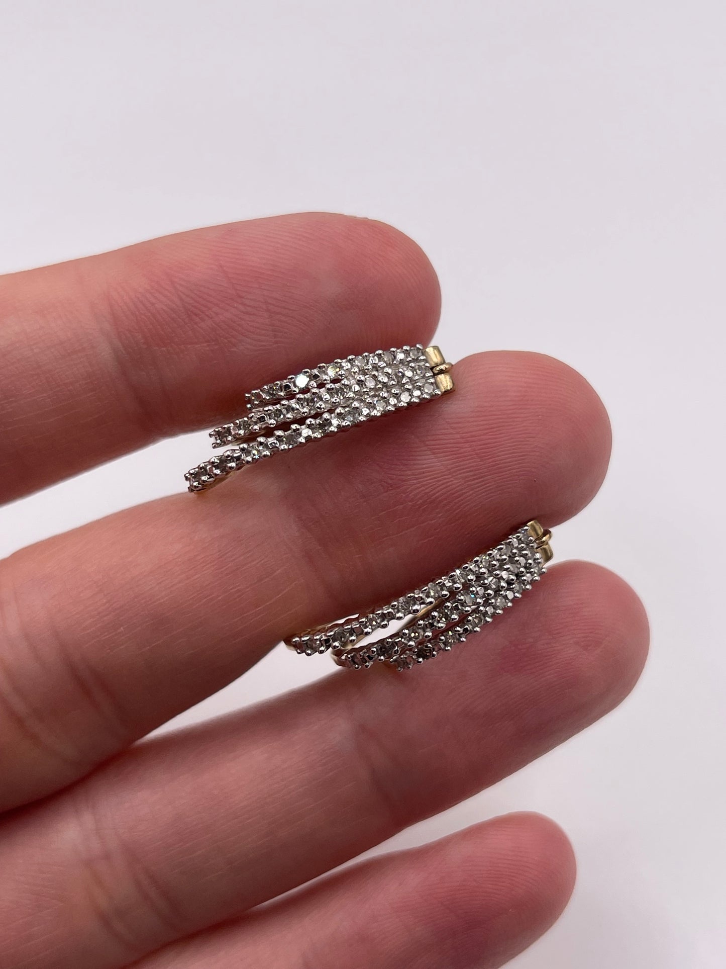 9ct gold diamond earrings