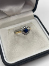 Load image into Gallery viewer, 18ct gold sapphire and diamond ring
