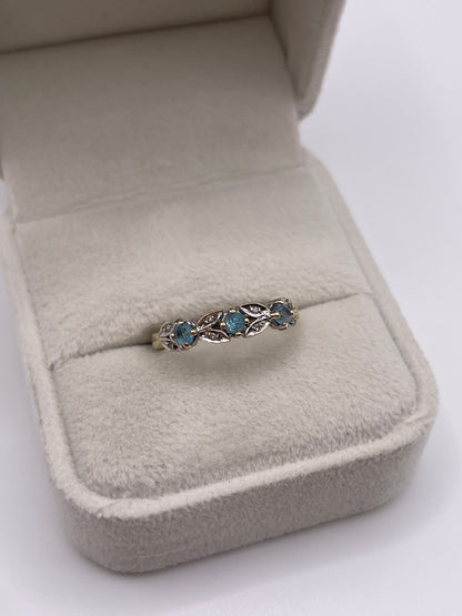 9ct gold topaz and diamond ring