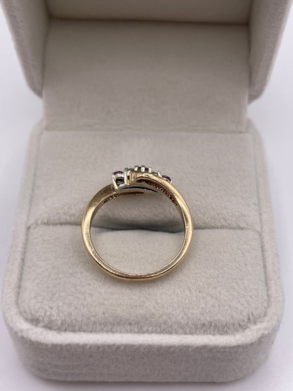 9ct gold ruby and diamond ring