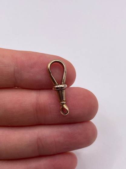 9ct rose gold dog clip 1