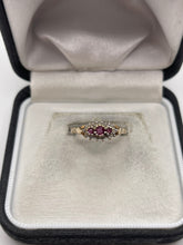 Load image into Gallery viewer, 9ct gold ruby and diamond ring
