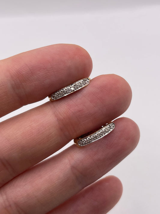 9ct gold diamond earrings