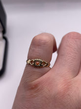 Load image into Gallery viewer, 9ct gold coral gypsy ring
