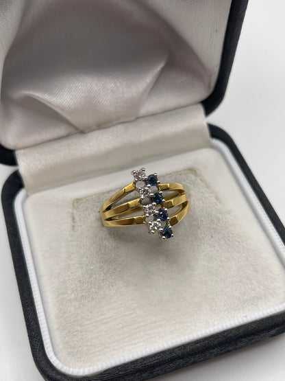 18ct gold sapphire and diamond ring
