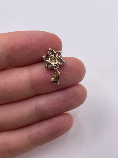 9ct gold tanzanite and diamond pendant