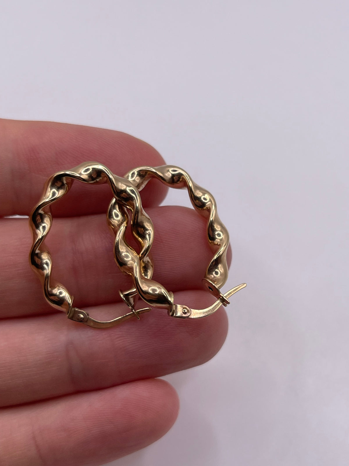 9ct gold creole earrings