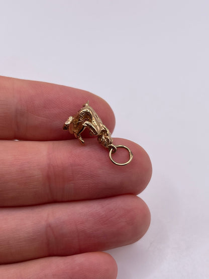 9ct gold woman holding mirror charm