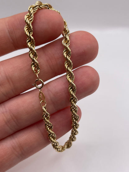 9ct gold rope bracelet