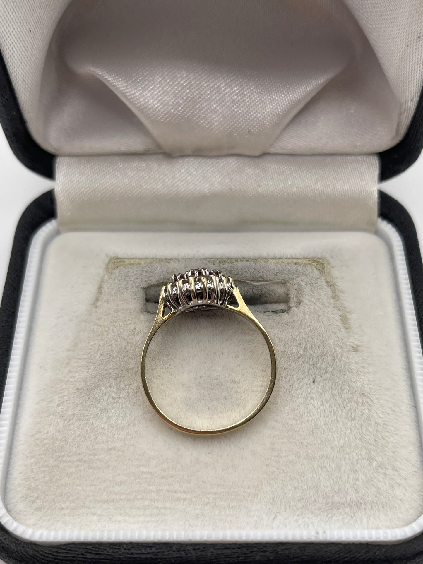 9ct gold ruby and diamond ring
