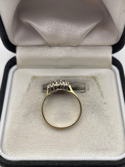 9ct gold ruby and diamond ring