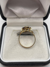 Load image into Gallery viewer, 9ct gold opal and garnet ring
