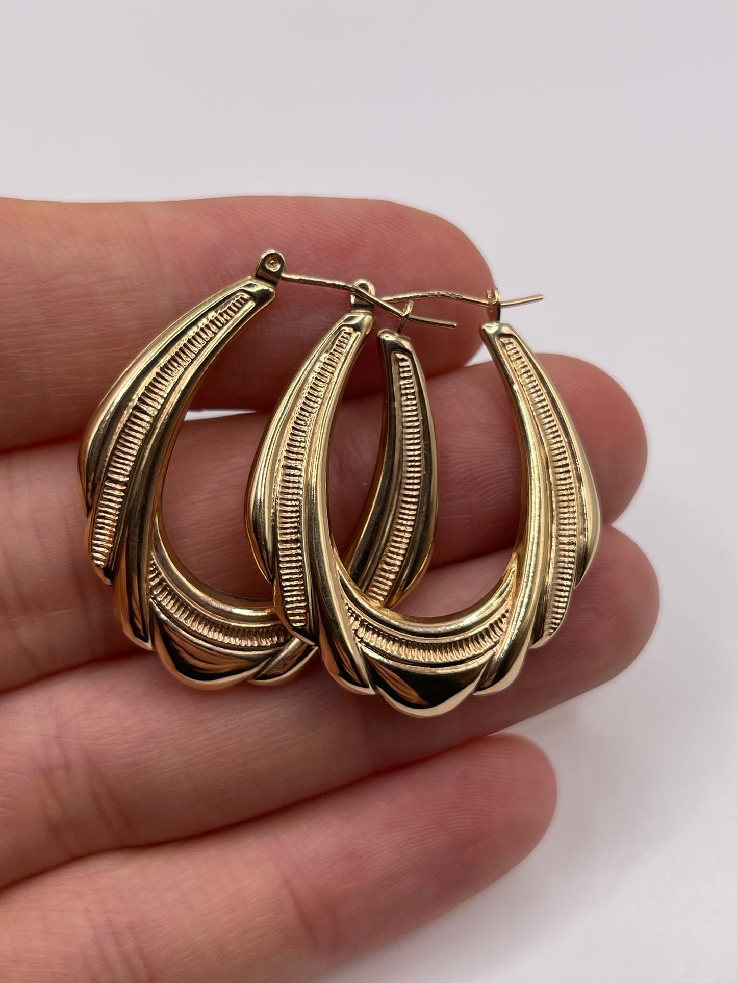 9ct gold creole earrings