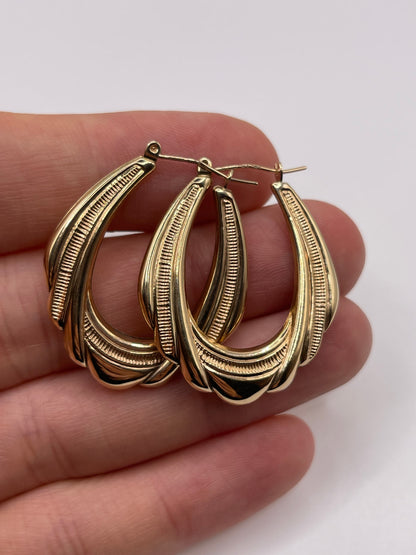 9ct gold creole earrings