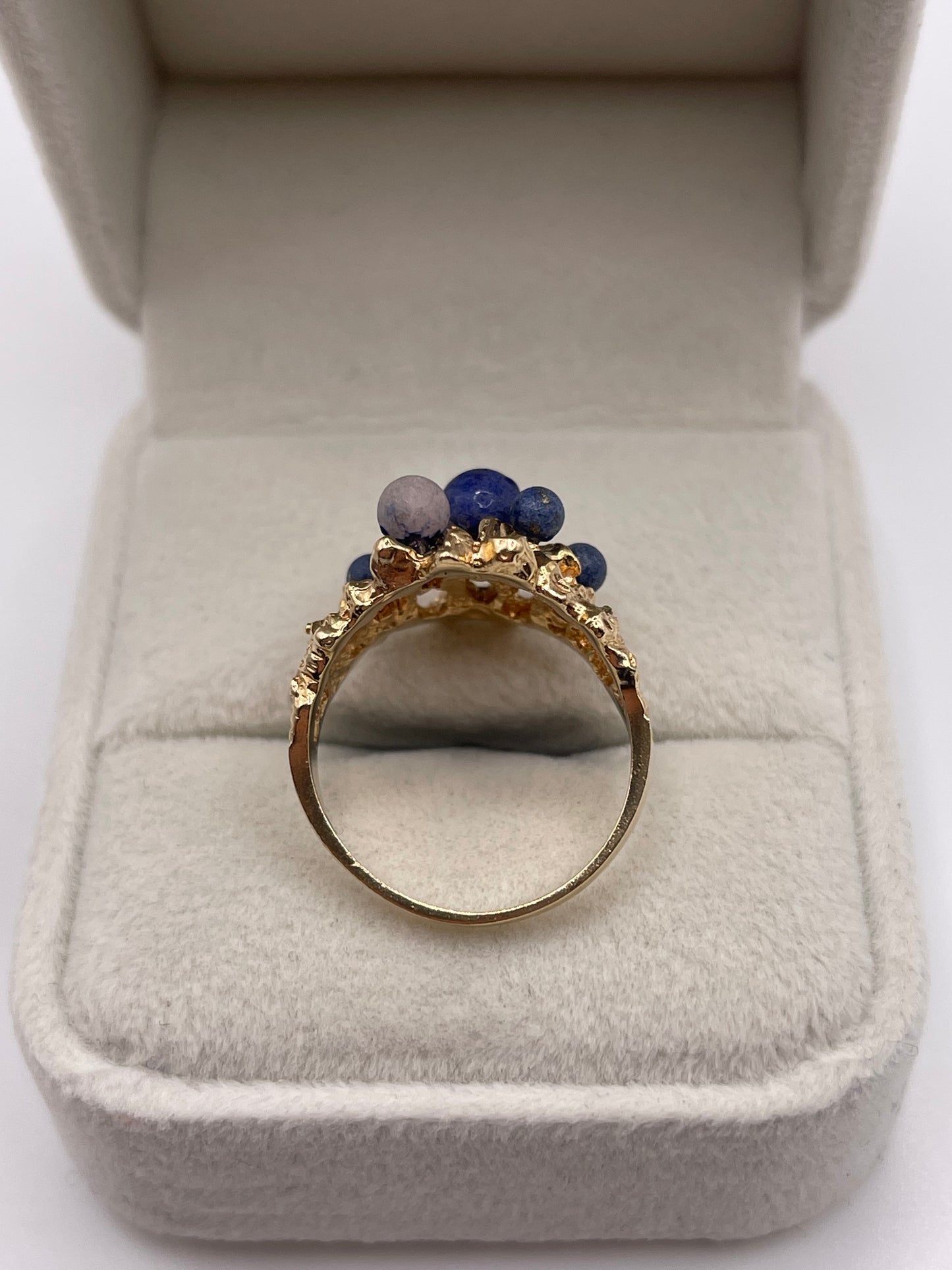 9ct gold multi gemstone ring