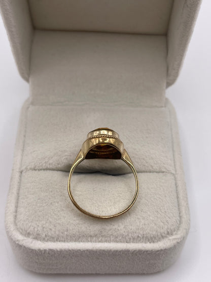 9ct gold citrine ring