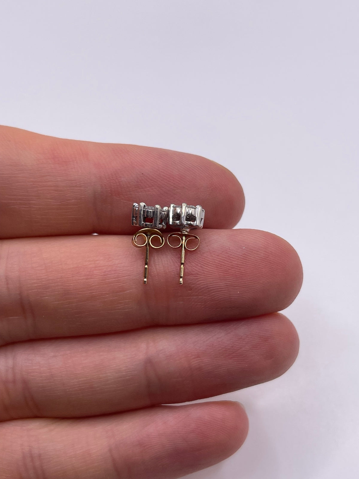 9ct gold diamond earrings