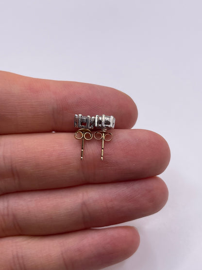 9ct gold diamond earrings