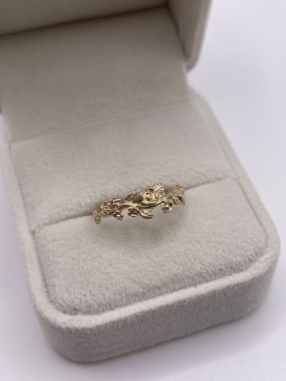 9ct gold forget me not ring
