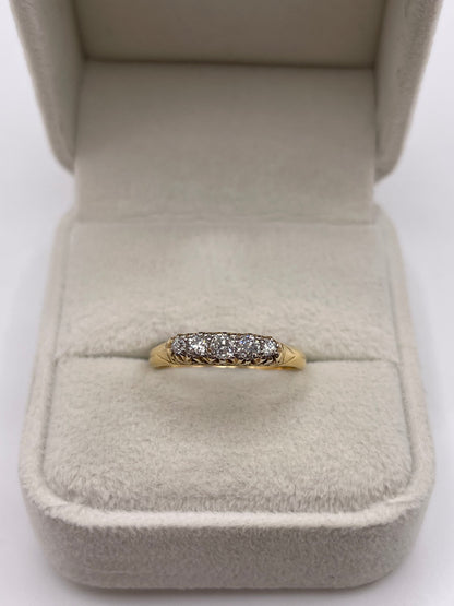 Antique 18ct gold diamond ring
