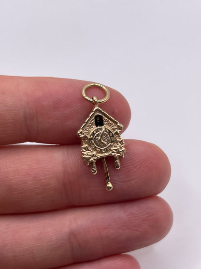 9ct gold cuckoo clock charm