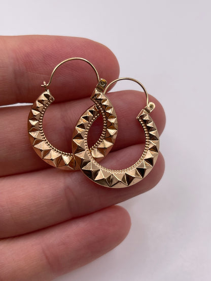 9ct rose gold creole earrings