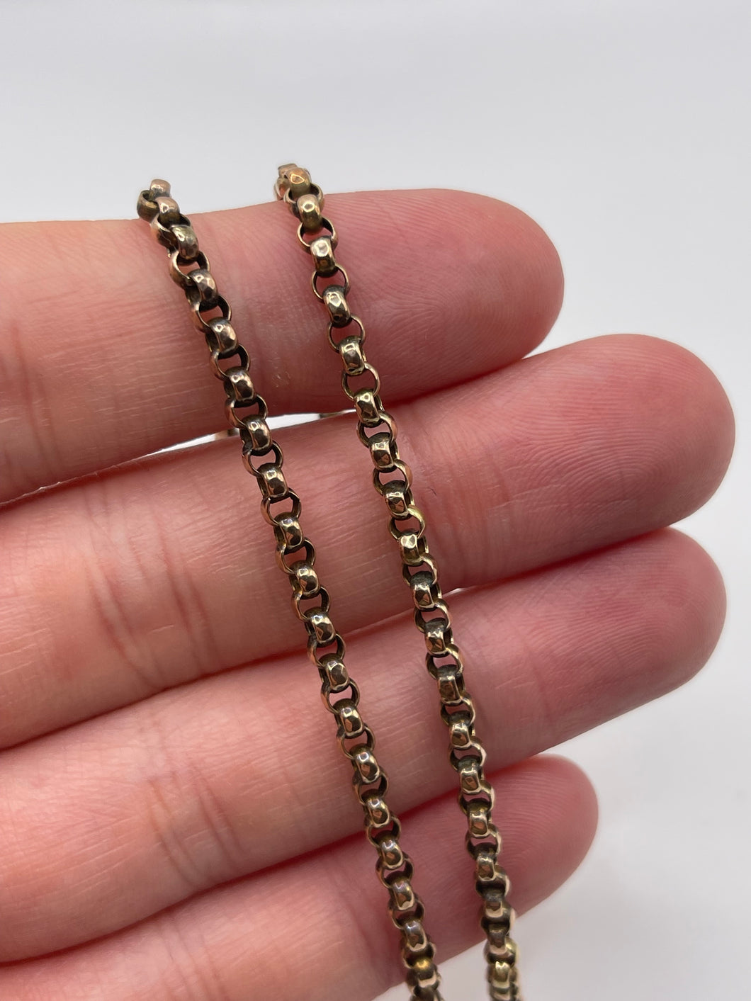 Antique 9ct rose gold chain 406